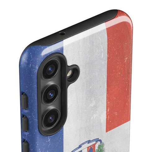 Dominican Republic Flag Distressed Galaxy S24 Plus Impact Case